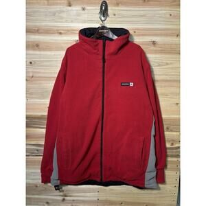 Vintage 90s Nautica Competition Reversible Fleece Jacket Sz XL Red Black Sailing